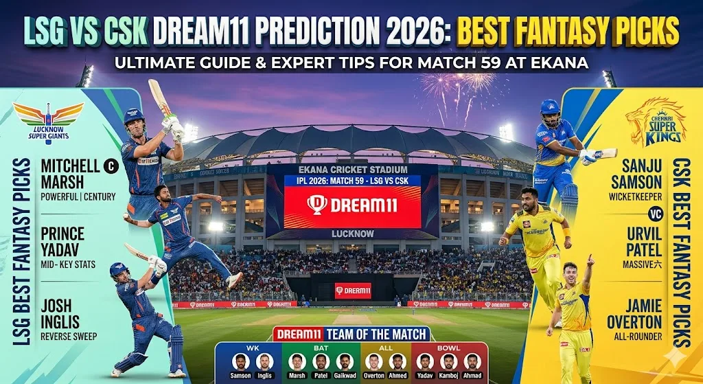LSG vs CSK Dream11 Prediction 2026: Best Fantasy Picks