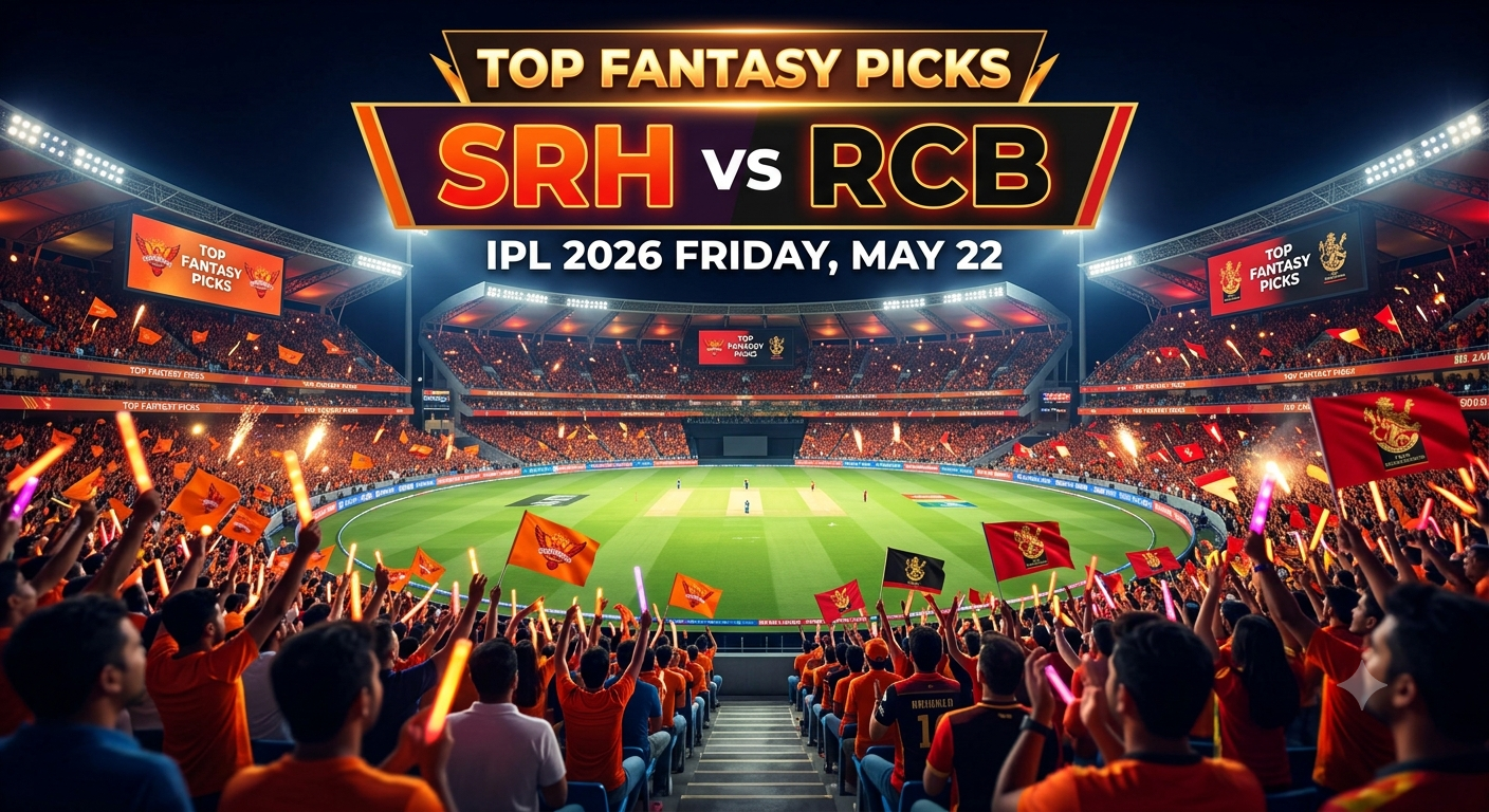 Top Fantasy Picks for SRH vs RCB - IPL 2026 Friday, May 22