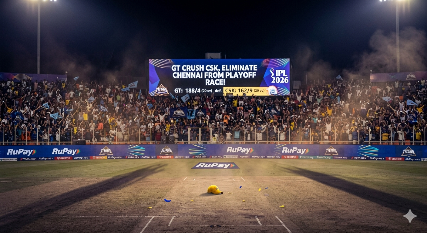 IPL 2026: GT Crush CSK and End Chennai’s Playoff Hopes