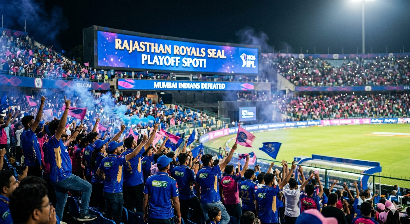 MI vs RR IPL 2026: Rajasthan Royals Seal Playoff Spot as Fans React to Mumbai Indians’ Defeat