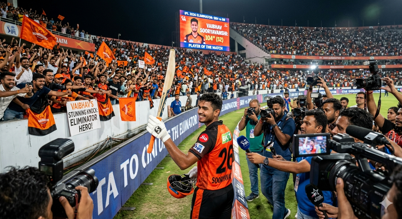SRH vs RR IPL 2026 Eliminator: Fans and Media React to Vaibhav Sooryavanshi’s Stunning Knock